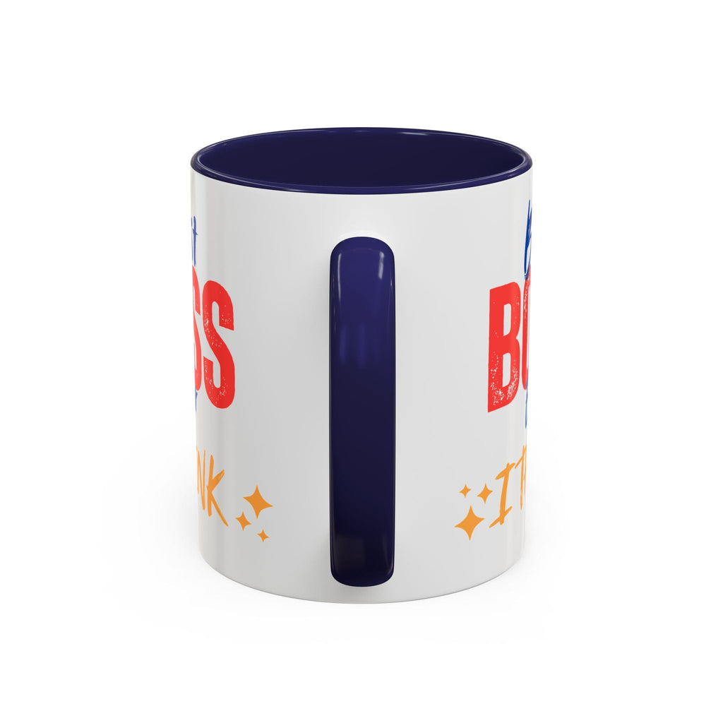 Best Boss Ever Accent Coffee Mug - Perfect Gift for Boss's Day, Office Decor, Motivational Drinkware, Fun Coffee Cup