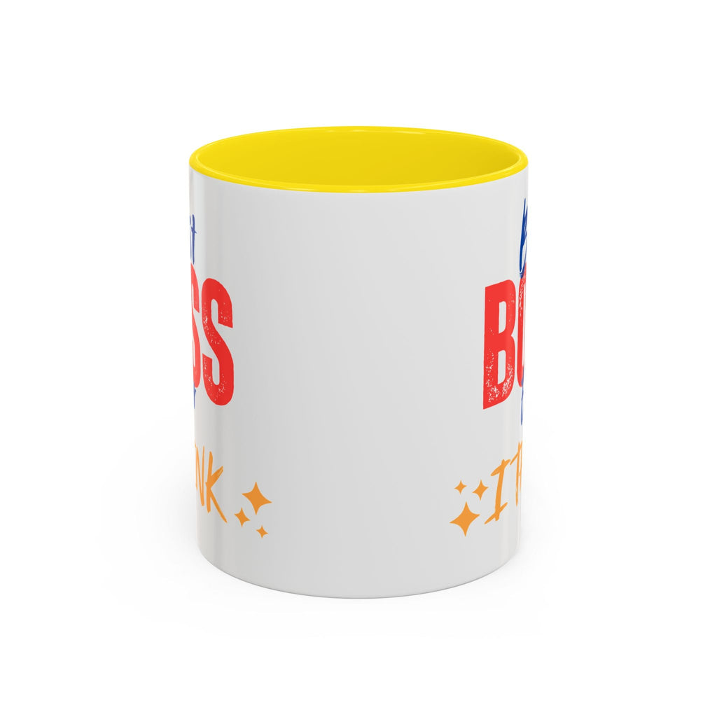 Best Boss Ever Accent Coffee Mug - Perfect Gift for Boss's Day, Office Decor, Motivational Drinkware, Fun Coffee Cup