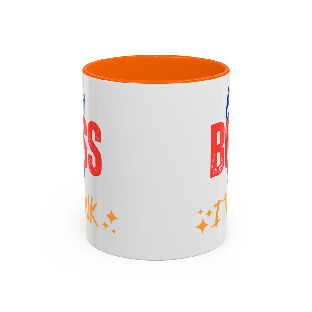 Best Boss Ever Accent Coffee Mug - Perfect Gift for Boss's Day, Office Decor, Motivational Drinkware, Fun Coffee Cup