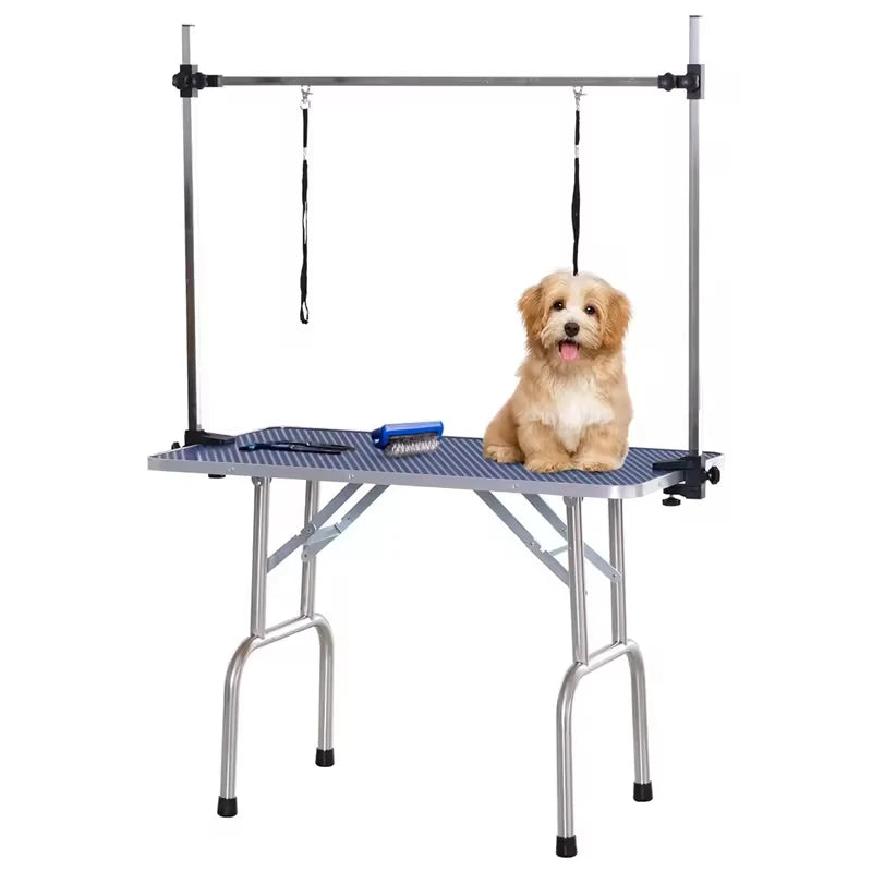 Easy-Clean Stainless Steel Dog Grooming Table for Home, Salon, and Professional Grooming