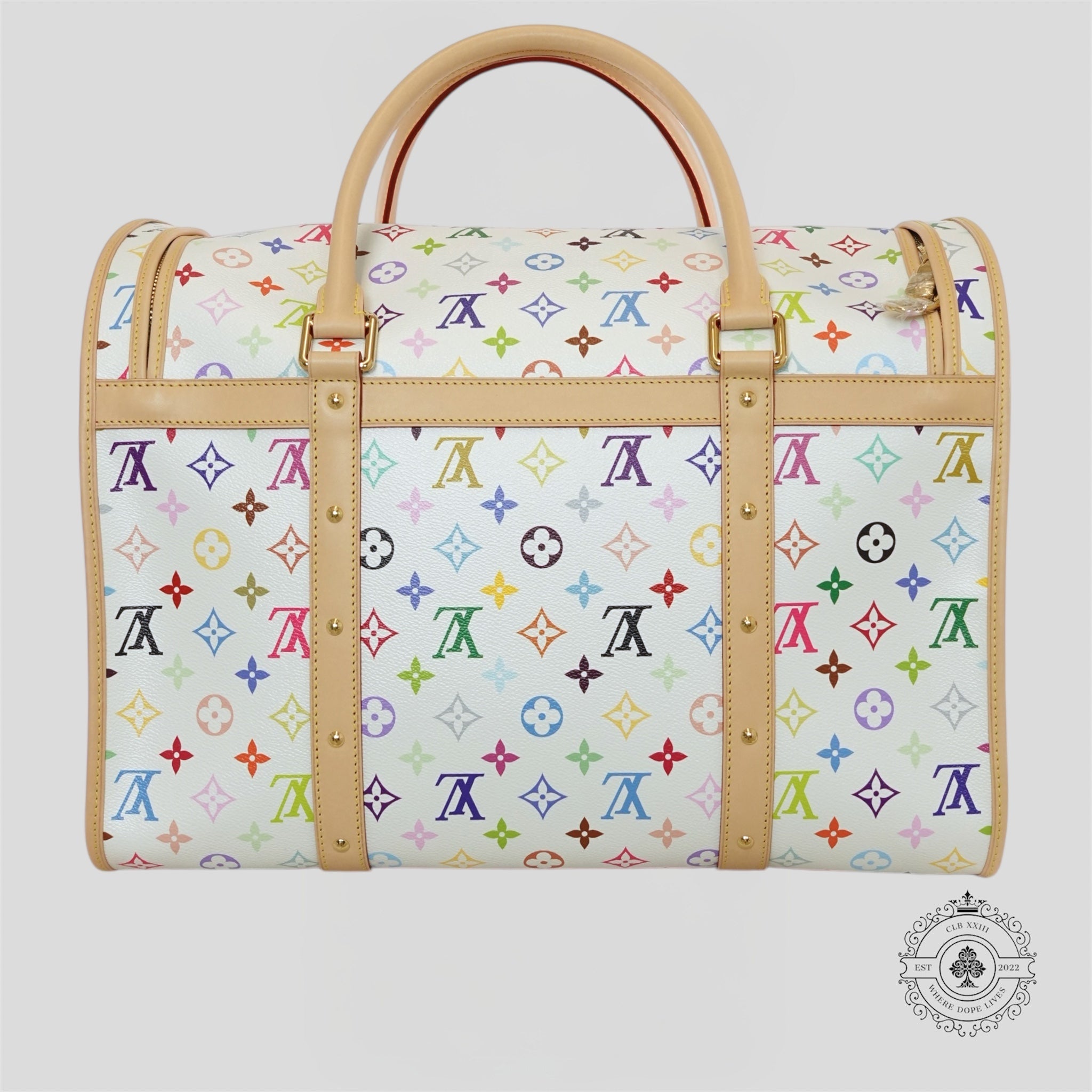 Louis Vuitton x Takashi Murakami Dog Bag in White