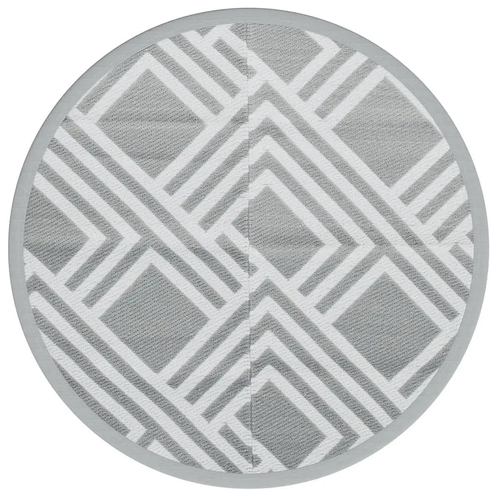 W2B VidaXL Reversible Outdoor Carpet Grey Polypropylene 47.2\" Waterproof for Home Office Patio Travel for Hallway Use