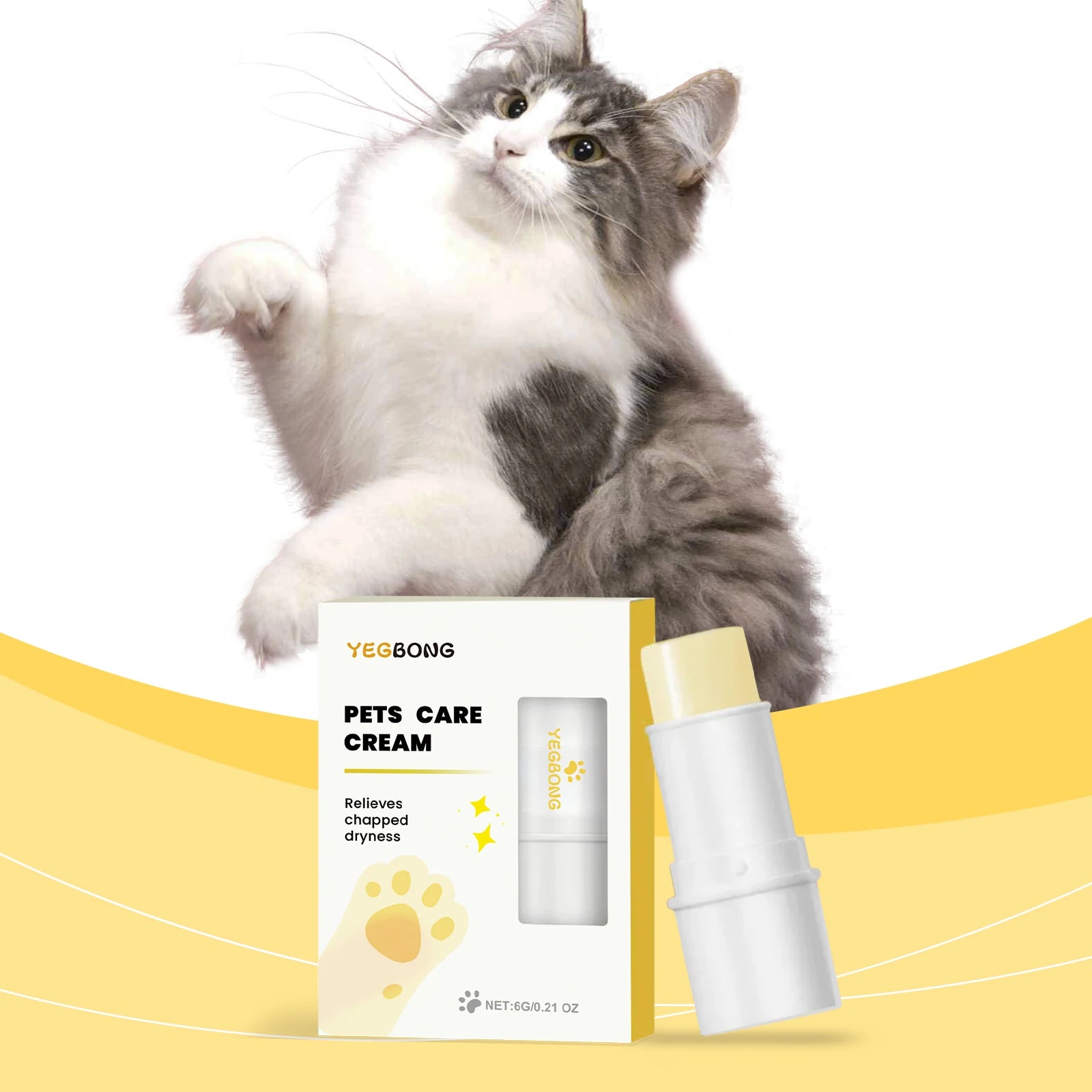 Yegbong Gentle Pet Paw Ointment Stick Home Dog and Cat Care Moisturizing Paw Pad Cream for Pet Grooming