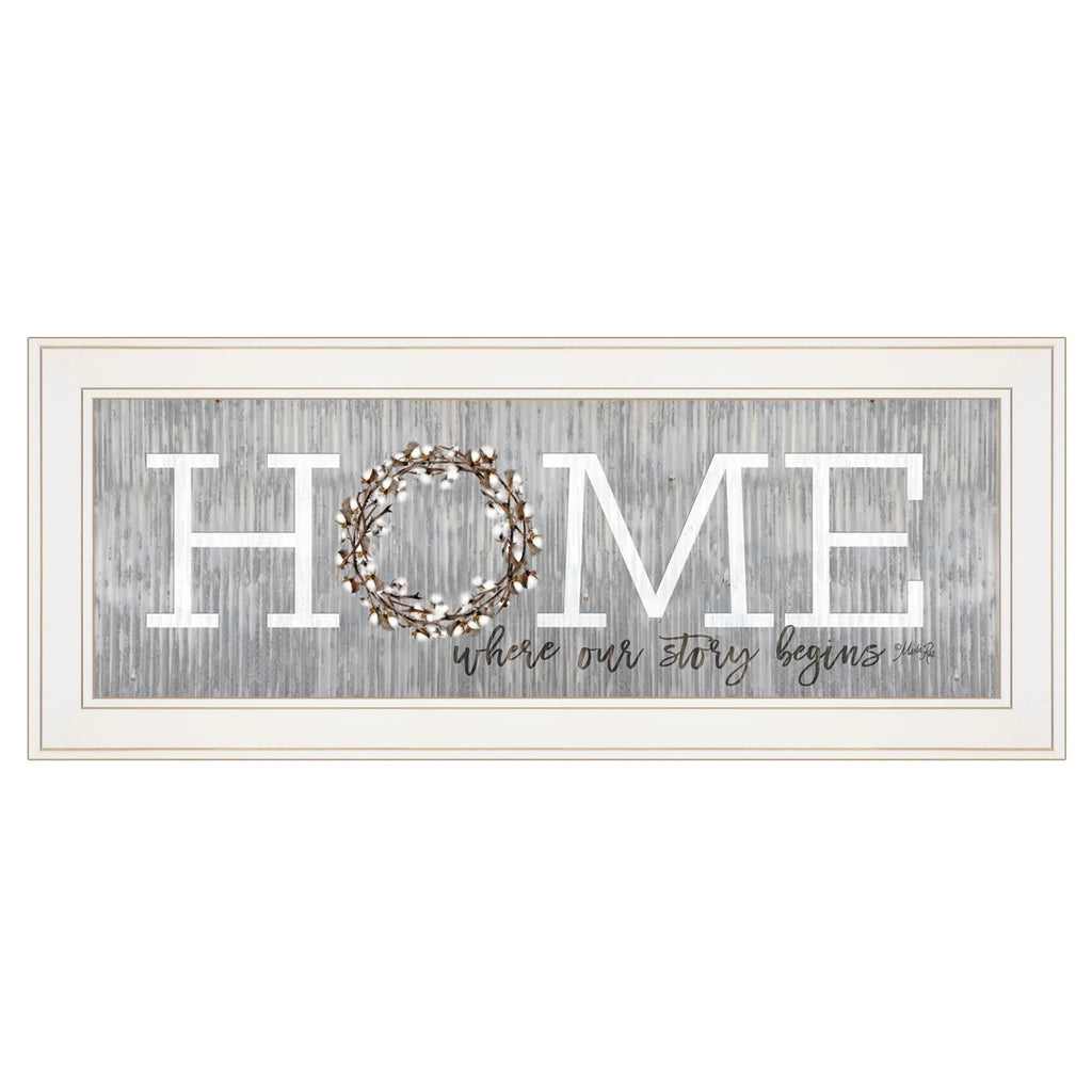 HMS Home White Framed Wall Art-where Our Story Begins