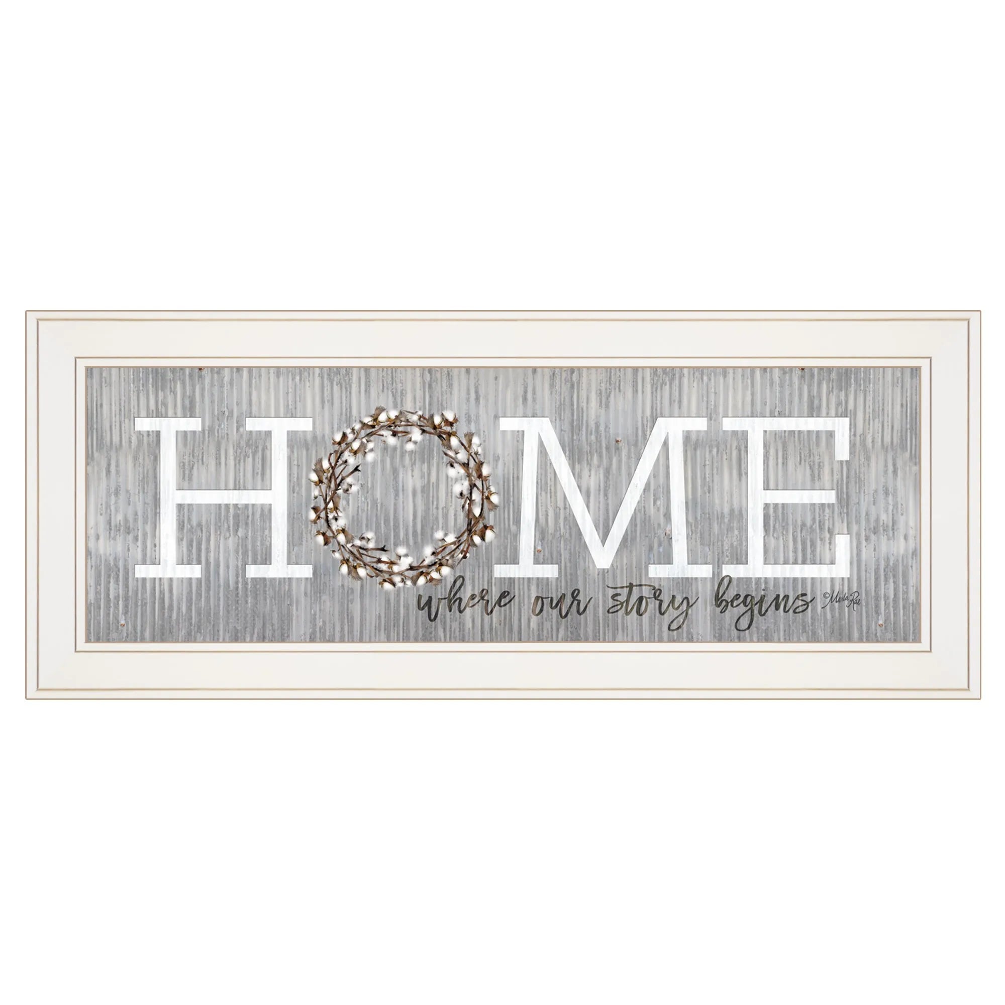 HMS Home White Framed Wall Art-where Our Story Begins