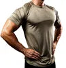 High Quality Homme Body Building Training Fitness Gym Tee Shirt Active Wear Clothing Male Men's Fitted Muscle T Shirts