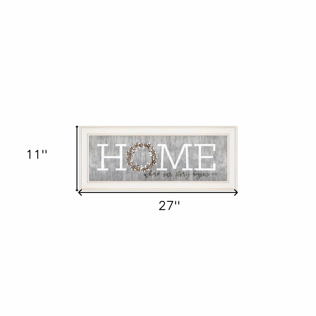 HMS Home White Framed Wall Art-where Our Story Begins