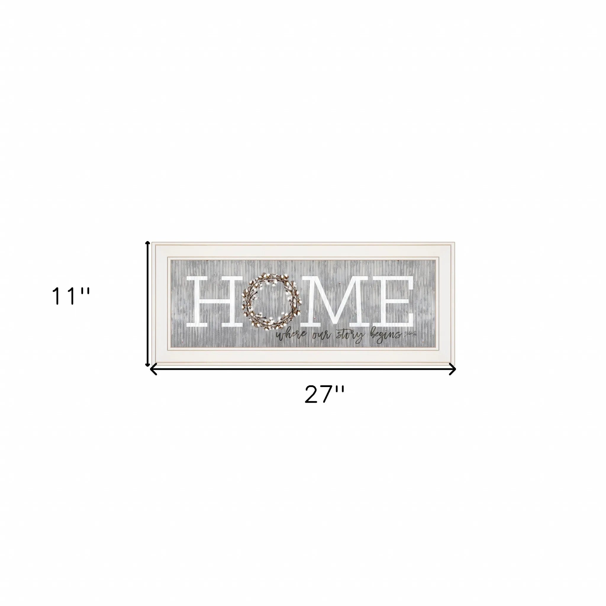 HMS Home White Framed Wall Art-where Our Story Begins