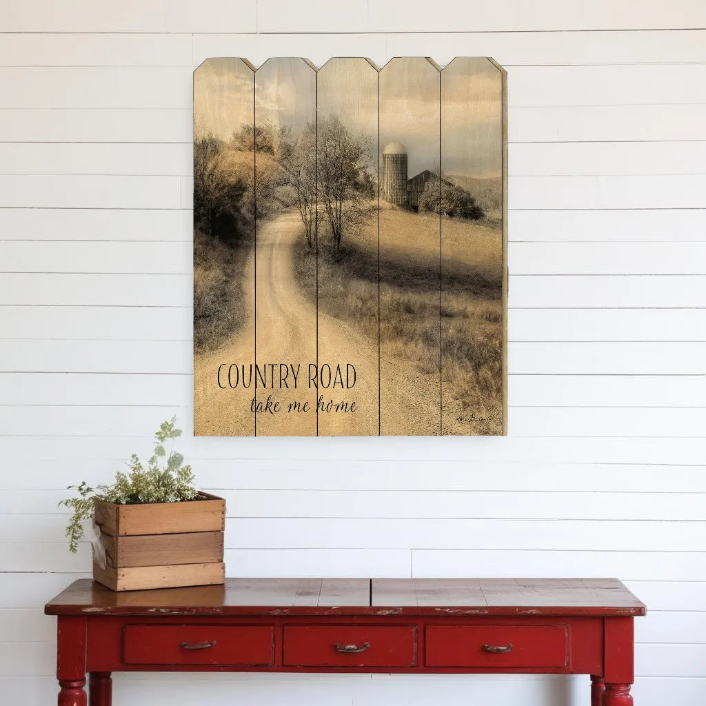 HMS Country Road Take Me Home Unframed Wall Art Print for Home Decor