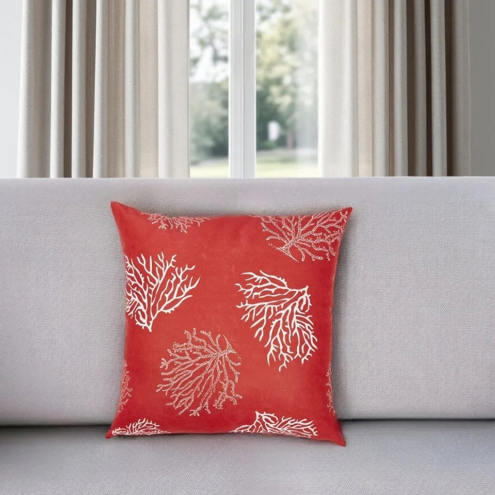 HMS 18\" Red White Geometric Fabric Throw Pillow Cover High Soft Square Cushion Protector for Home Modern Sofa Cushion Cover