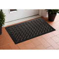HMS Customizable 24\" X 36\" Black Rubber Weave Outdoor Door Mat for Bathroom Bedroom Art Construction for Home Decorative
