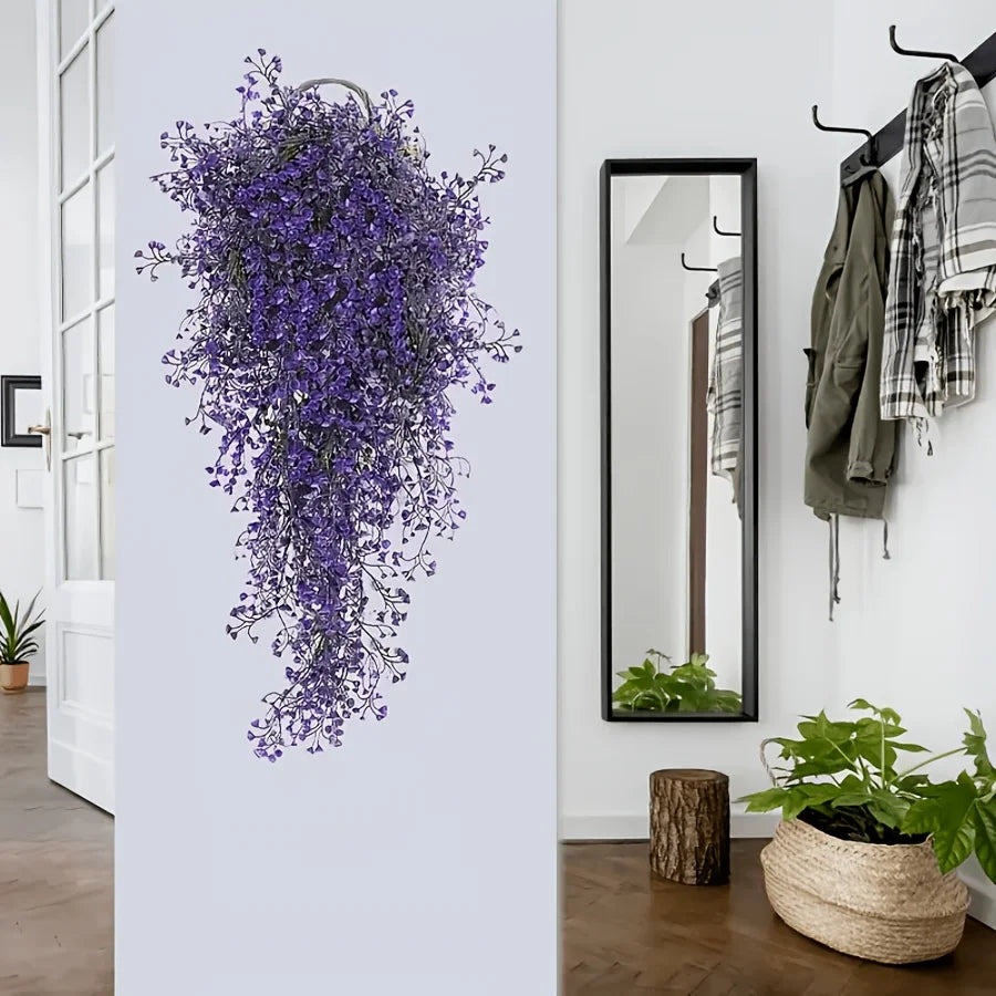3pcs Golden Artificial Flowers 3pcs Golden Artificial Fake Flowers, Wall Mounted Hanging Home Decoration | Simulated Willows