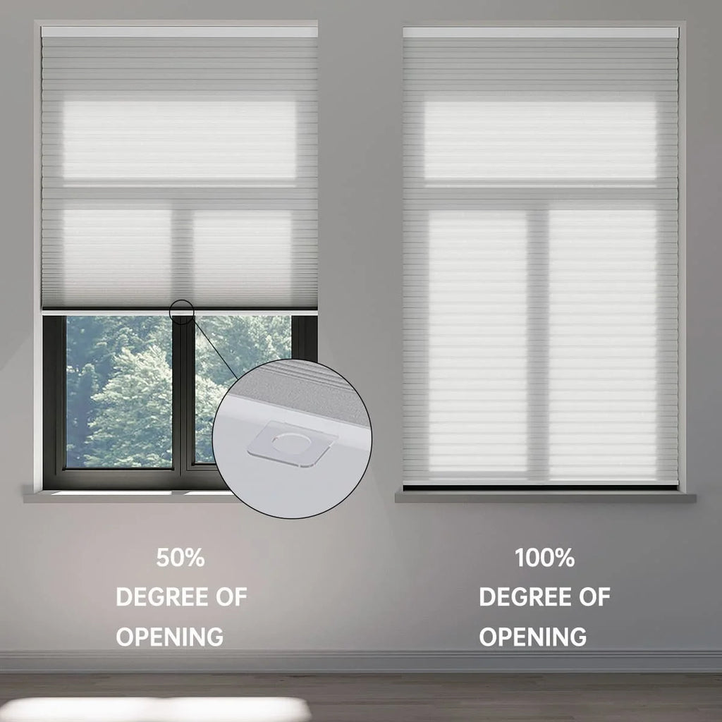 Blackout Cordless Cellular Shades Pull Down Honeycomb Blinds  Custom Side Window Treatment for Home Office Living Room