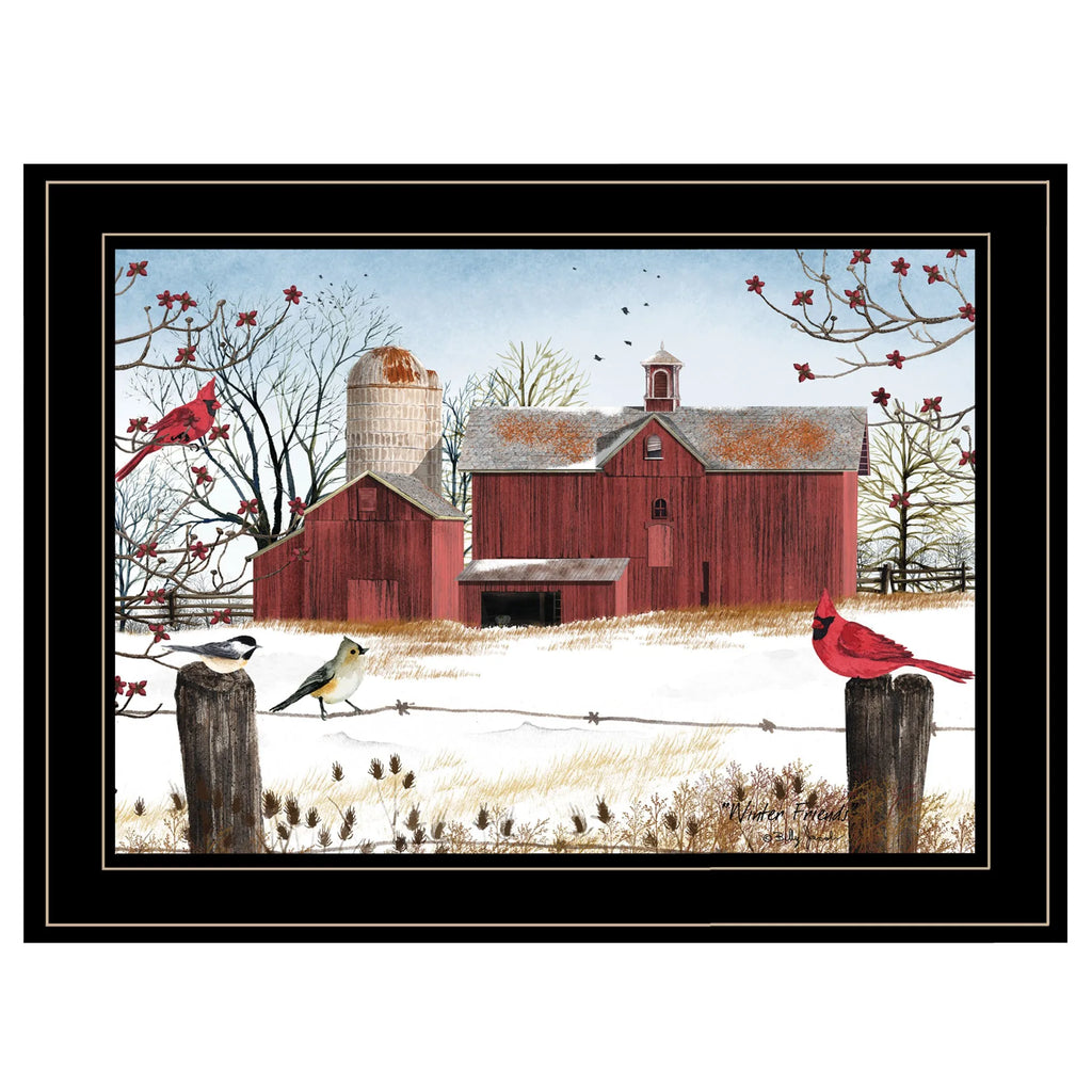HMS Winter Friends 3 Black Framed Print Wall Art Home Decorative Item