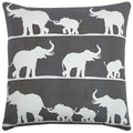 HMS 20\" Gray and White Elephant Design Cotton Throw Pillow-Decorative & Stylish Pillow for Home Decor