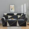 Geometric Printed 3-Seater Anti-Wrinkle Sofa Slipcover Waterproof Polyester Furniture Protective Cover for Pets