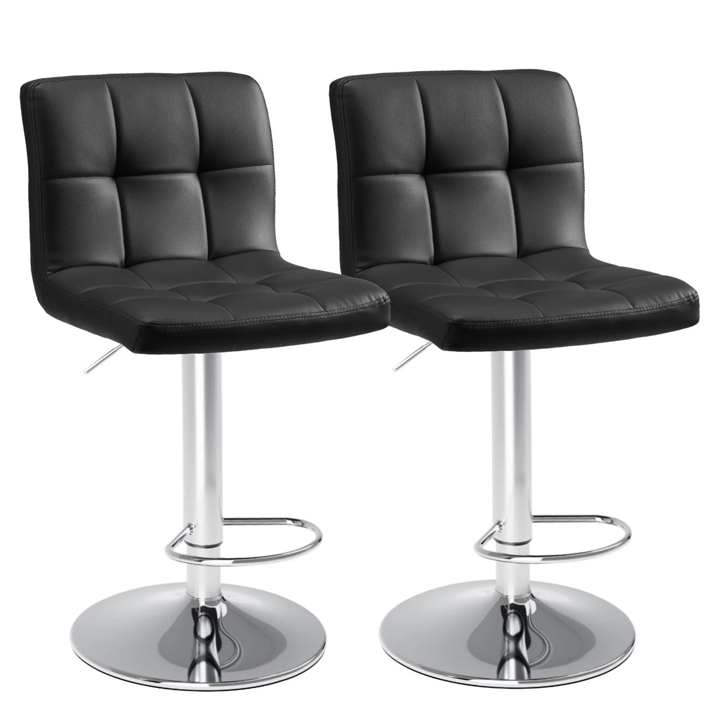 Modern Square Cushion Bar Stool with Backrest PU and Fabric Material for Kitchen Home Bar Hotel Dining and Party Use
