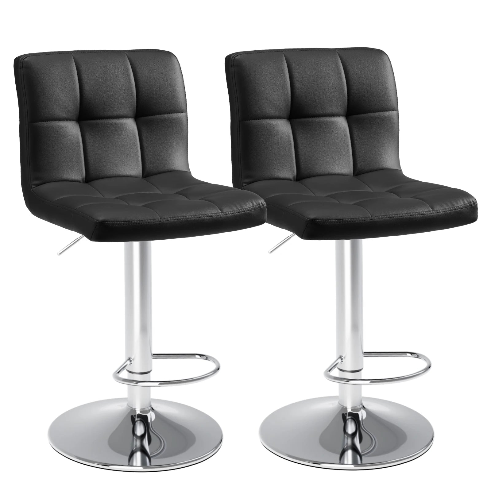 Modern Square Cushion Bar Stool with Backrest PU and Fabric Material for Kitchen Home Bar Hotel Dining and Party Use