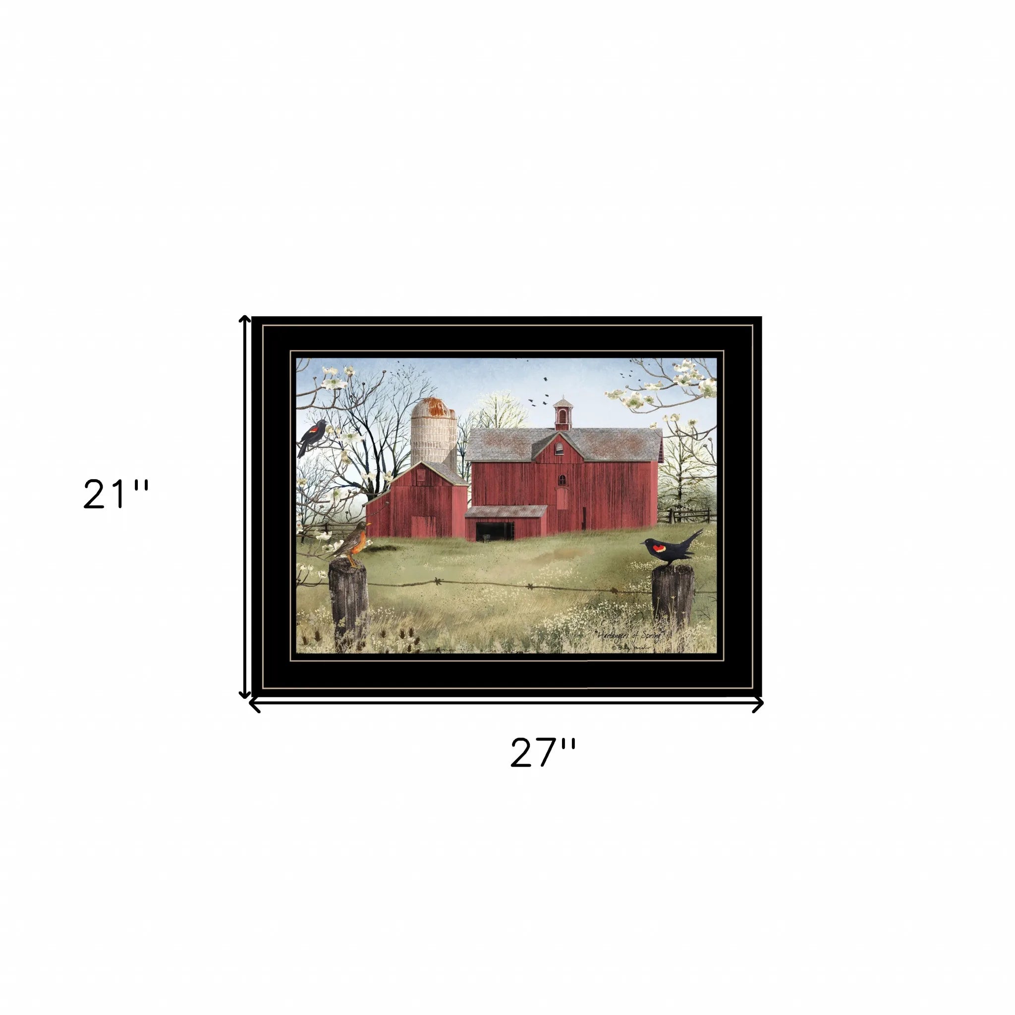 HMS Harbingers of Spring 4-piece Black Framed Wall Art Print Stylish Home Decor