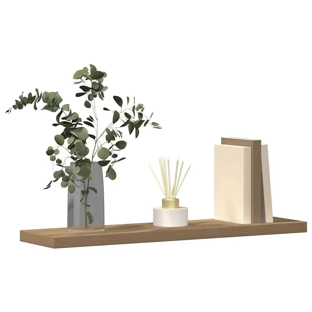 W2B VidaXL Set 4 Artisan Oak Engineered Wood Wall Shelf Rustic Vase for Home Decor for Wedding Living Room Wardrobe Jewelry