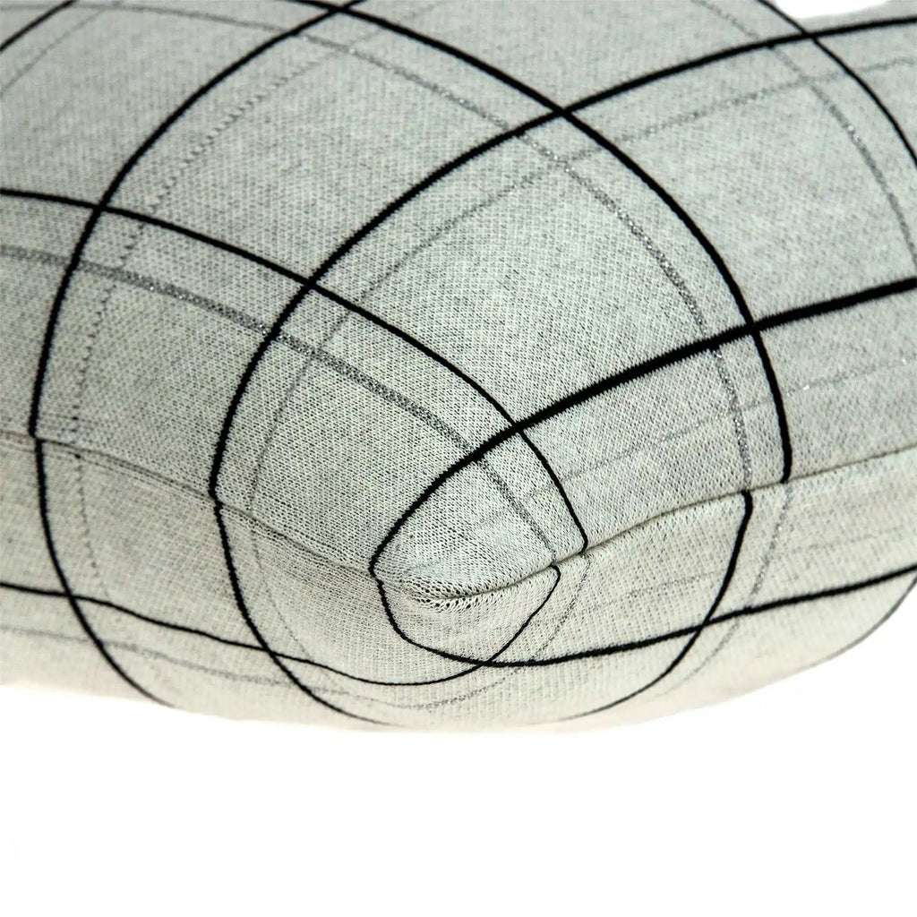 HMS 20\" Gray Plaid Cotton Throw Pillow Decorative & Stylish Accent for Your Home
