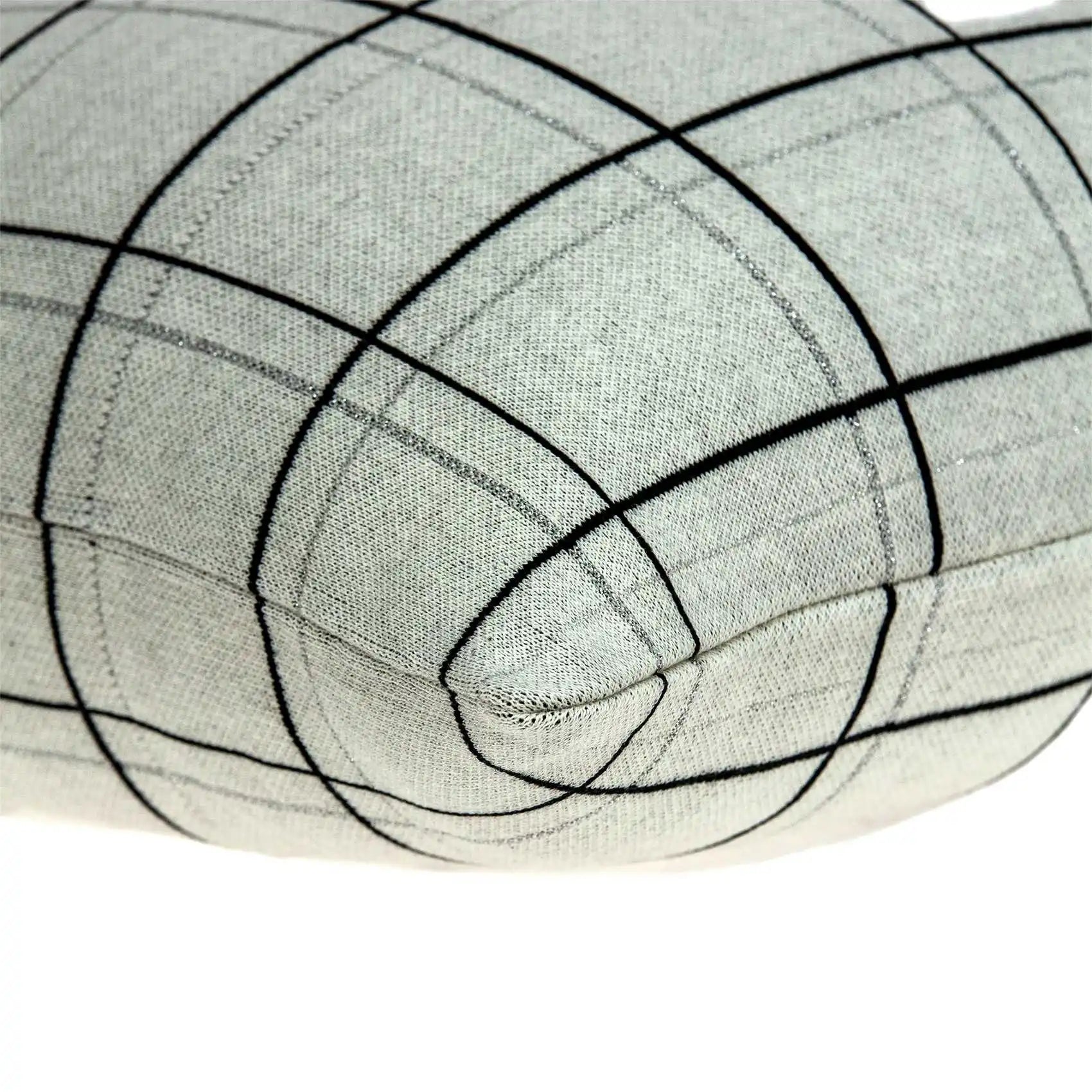 HMS 20\" Gray Plaid Cotton Throw Pillow Decorative & Stylish Accent for Your Home