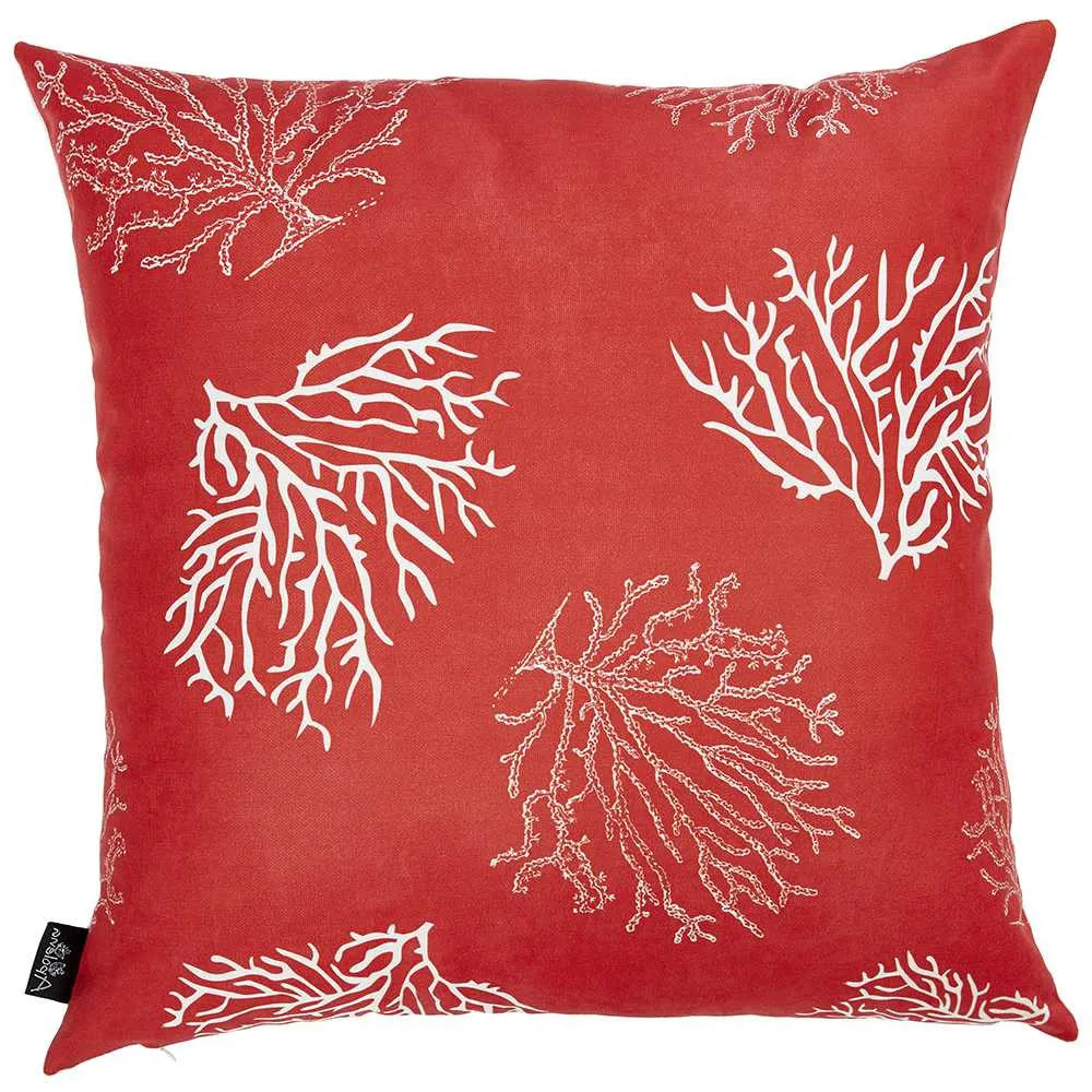 HMS 18\" Red White Geometric Fabric Throw Pillow Cover High Soft Square Cushion Protector for Home Modern Sofa Cushion Cover