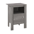 HMS 24\" Gray Wood Console Table with Shelf Elegant End Table for Home Decor