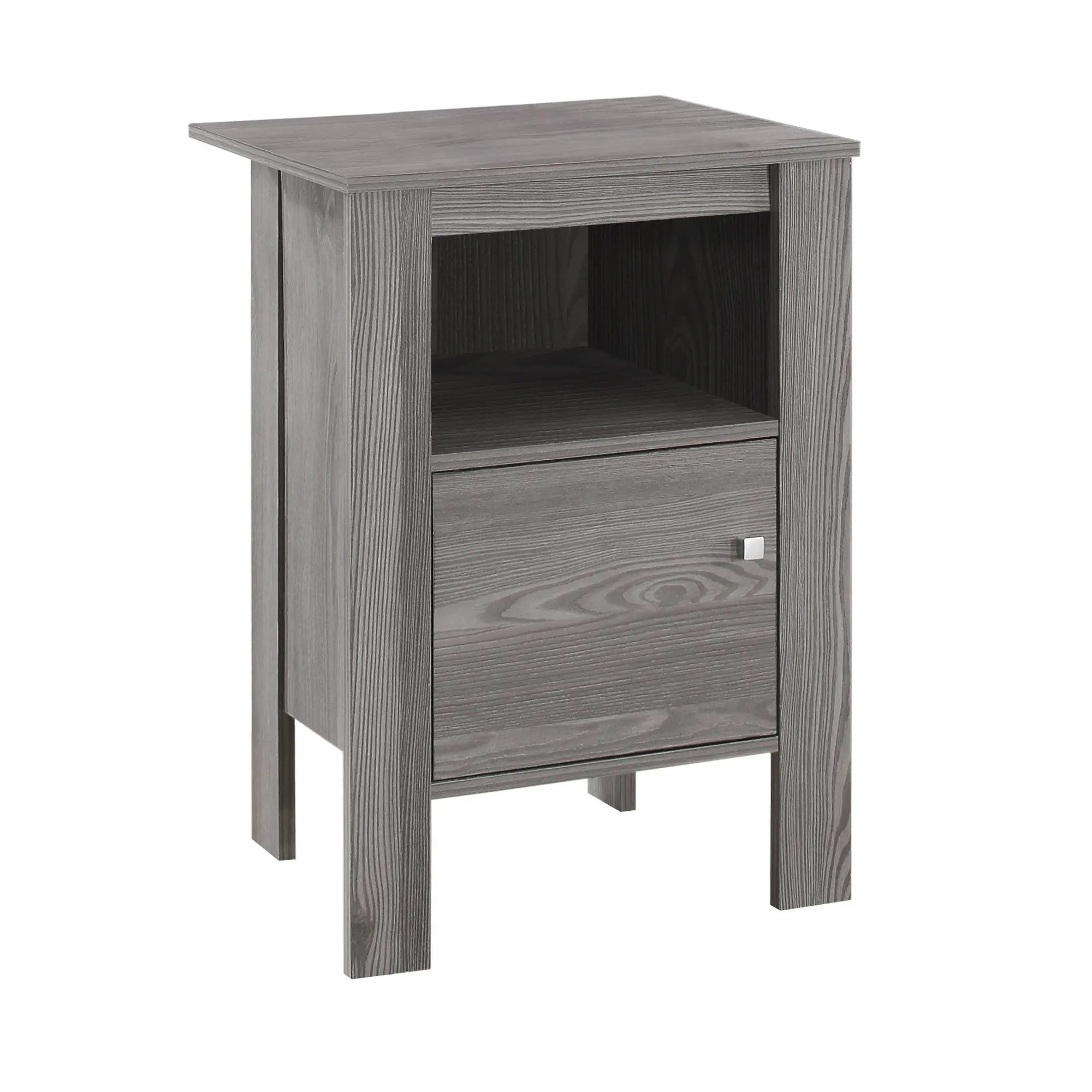HMS 24\" Gray Wood Console Table with Shelf Elegant End Table for Home Decor