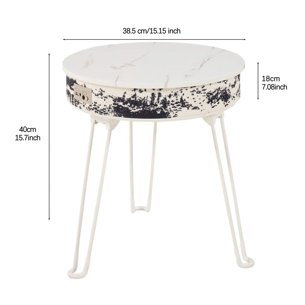 Customizable Smart Music Coffee Table Multifunctional Bluetooth Speaker Wireless Charging Foldable Outdoor Home Furniture