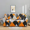 Geometric Printed 3-Seater Anti-Wrinkle Sofa Slipcover Waterproof Polyester Furniture Protective Cover for Pets