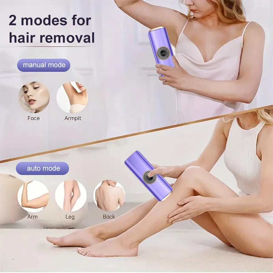 PAKISS IPL Hair Removal Epilator-Sapphire Ice Cooling Automatic Safe for Face & Body Home Use