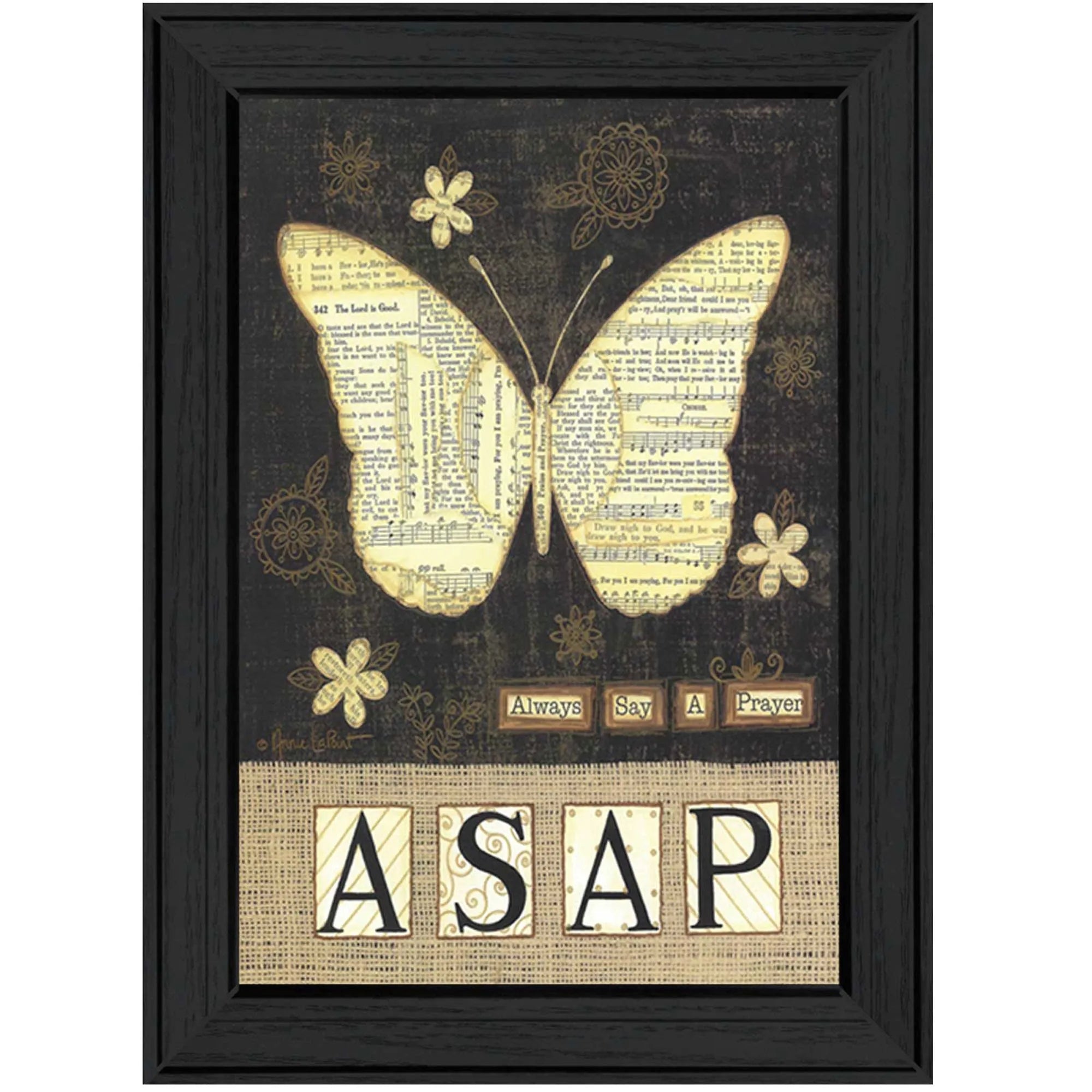 HMS Home Decor Wall Art Black Framed Print Always Say a Prayer