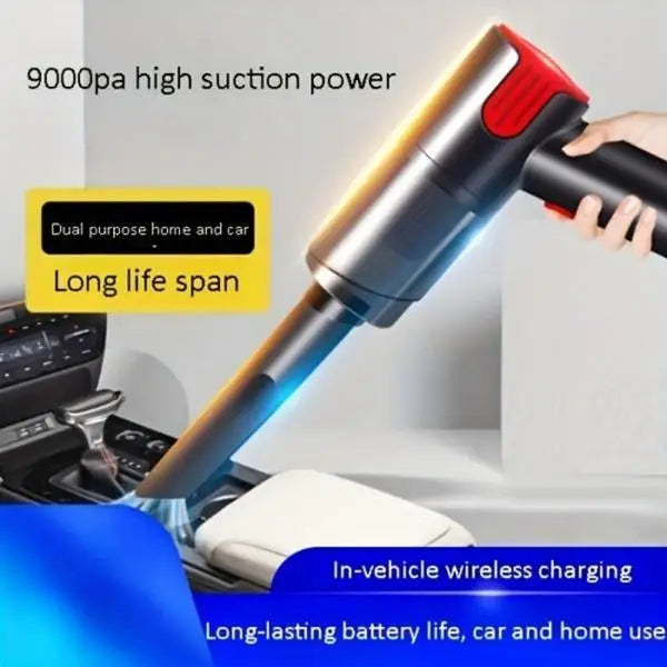 Portable 120W Red ABS Mini Desk Vacuum Cleaner Home Handheld with DC 12V USB Charging Wired & Wireless Type Car Battery Powered