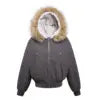 2025 Winter Unisex Trendy Brand Jacket Thick Cotton Digital Fleece Lining Fur Collar 100% Cotton New Arrival
