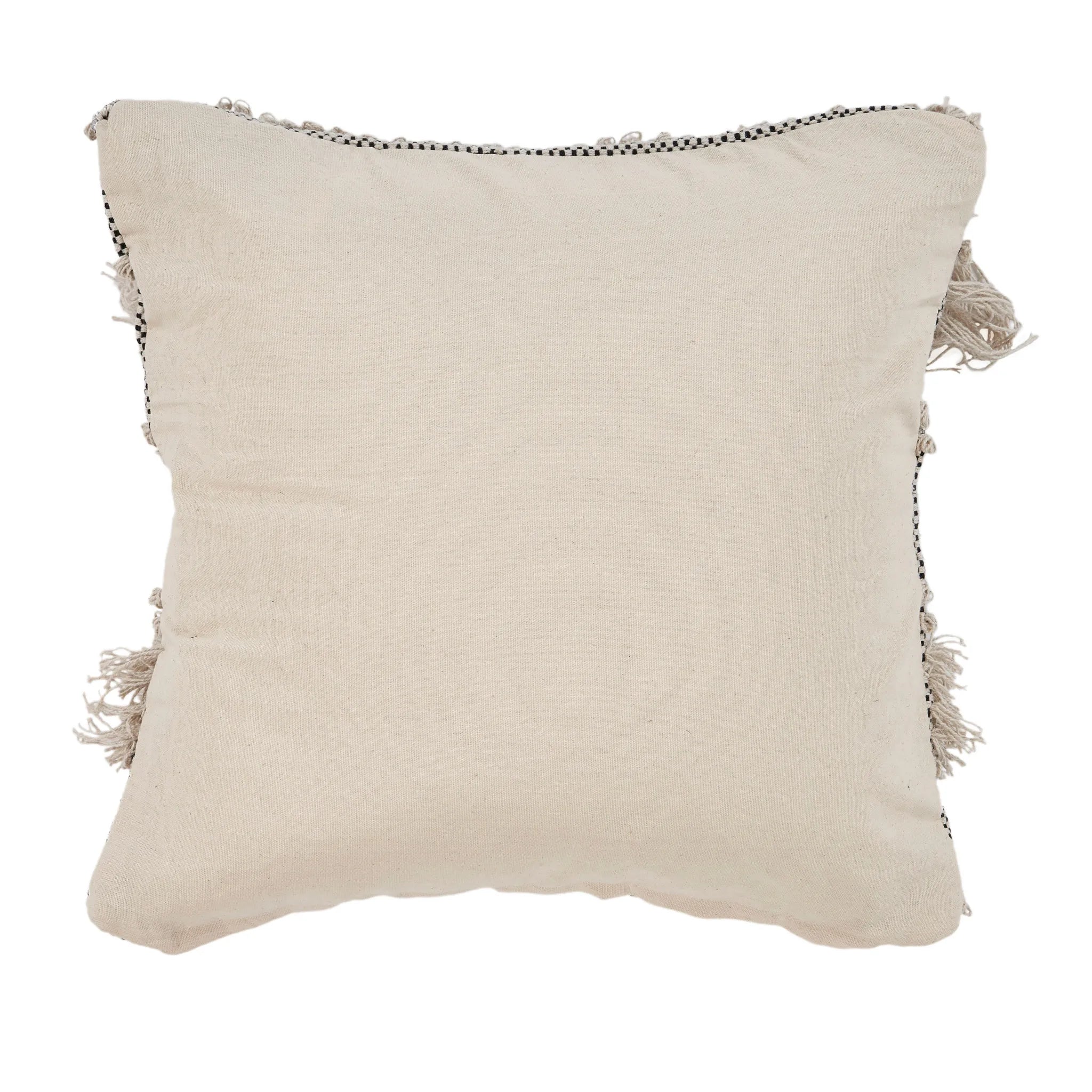 HMS Luxury 20\" Off-White Black Cotton Throw Pillow Modern Square Cushion with Candy Pattern for Living Room Sofa Home Bedding