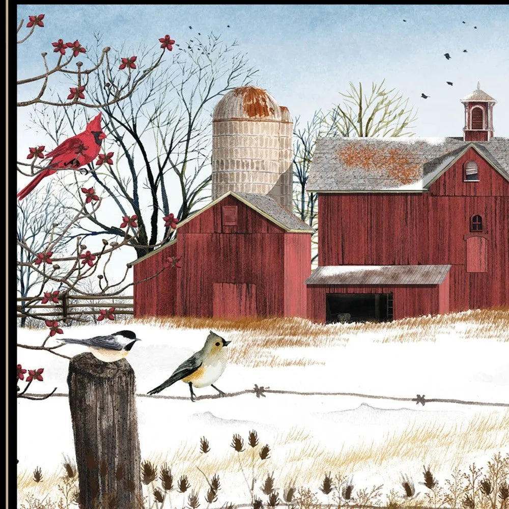 HMS Winter Friends 3 Black Framed Print Wall Art Home Decorative Item