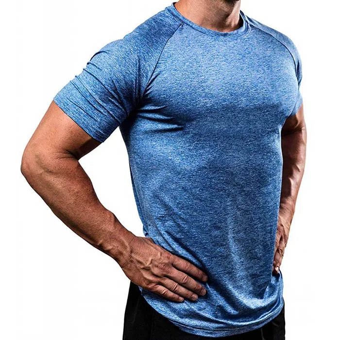 Custom Gym T-shirts Gym Compression Tshirt Breathable Raglan Sleeve Shirts With logo