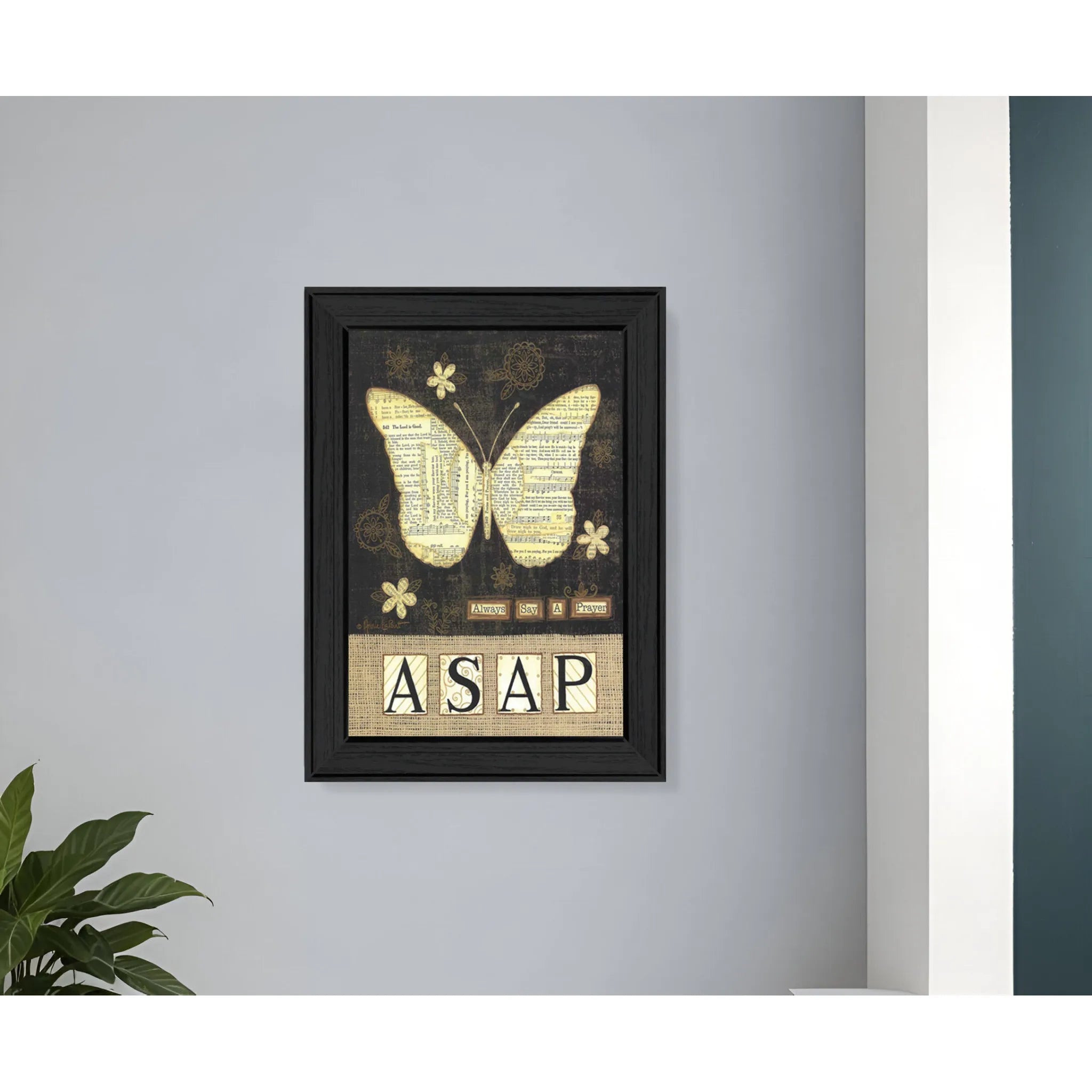HMS Home Decor Wall Art Black Framed Print Always Say a Prayer