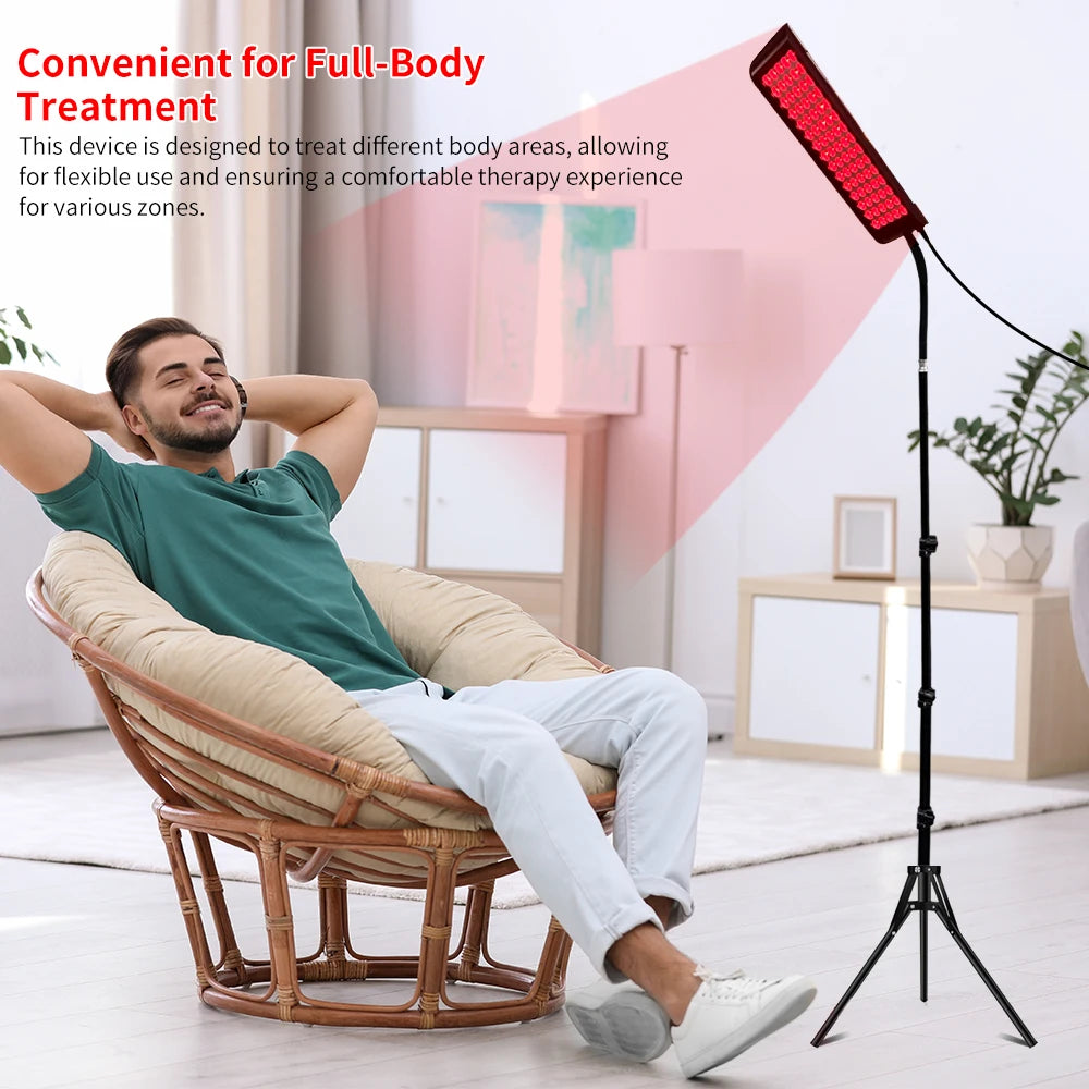 Red Infrared Light Therapy Lamp with Stand 660nm 850nm LED Light Therapy Device for Face Knee Body Care at Home Local Stock