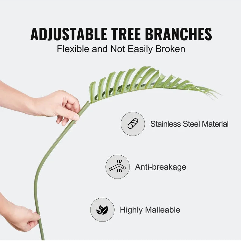 4 FT Tall Artificial Palm Tree Secure PE Material Anti-Tip Tilt Protection Indoor/Outdoor Home Office Warehouse Decor