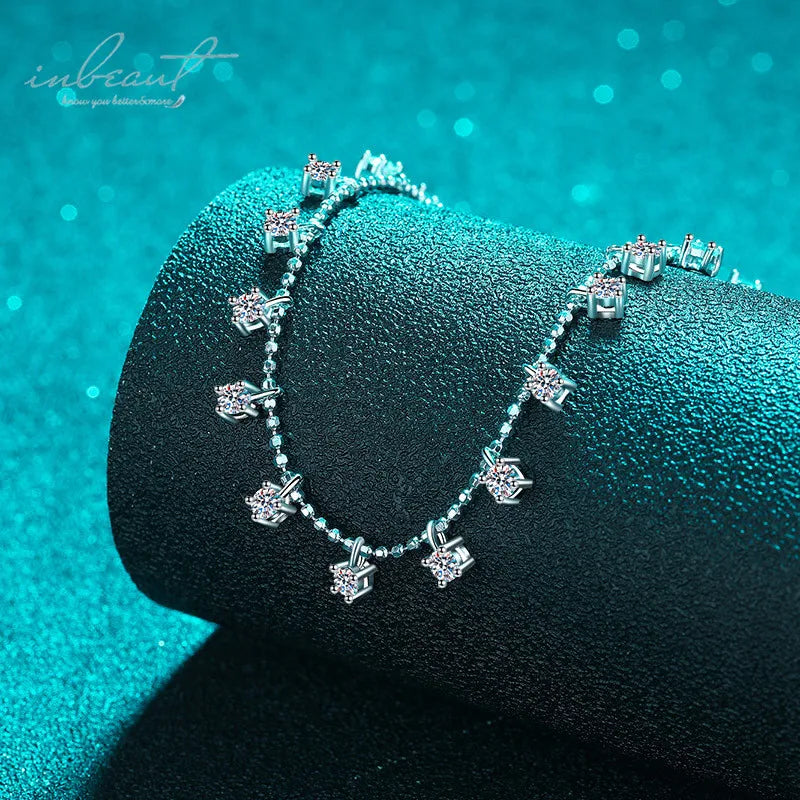 Silver 925 Original Total 3-9 Carat Diamond Test Past Brilliant Cut D Color Moissanite Full Star Pendant Necklace Fine Jewelry