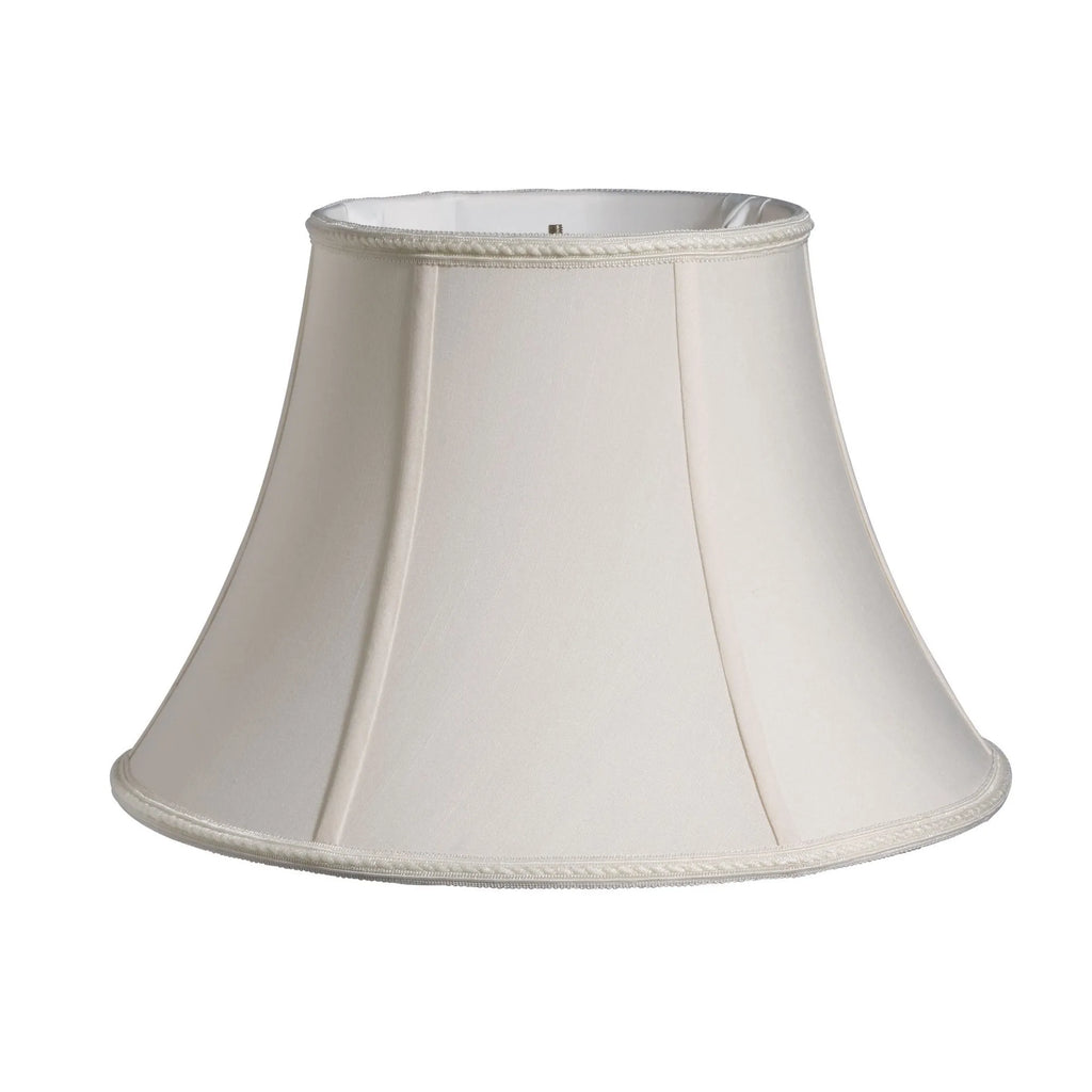 18\" Cream Slanted Bell Shantung Lampshade Classic Asian Indoor Home Decoration Bamboo for Modern Antique Classic Lighting