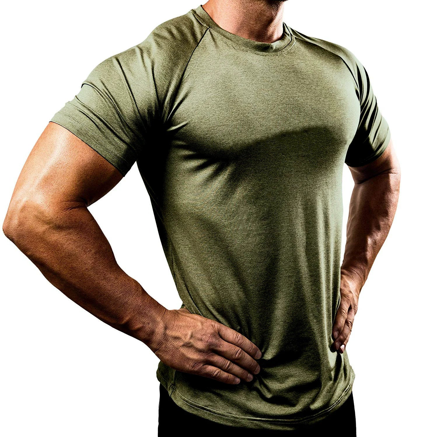 Sports Training Clothes Fitness Clothes Men's Fast Dry Breathable Sports Running High Elastic Tights Short Sleeves