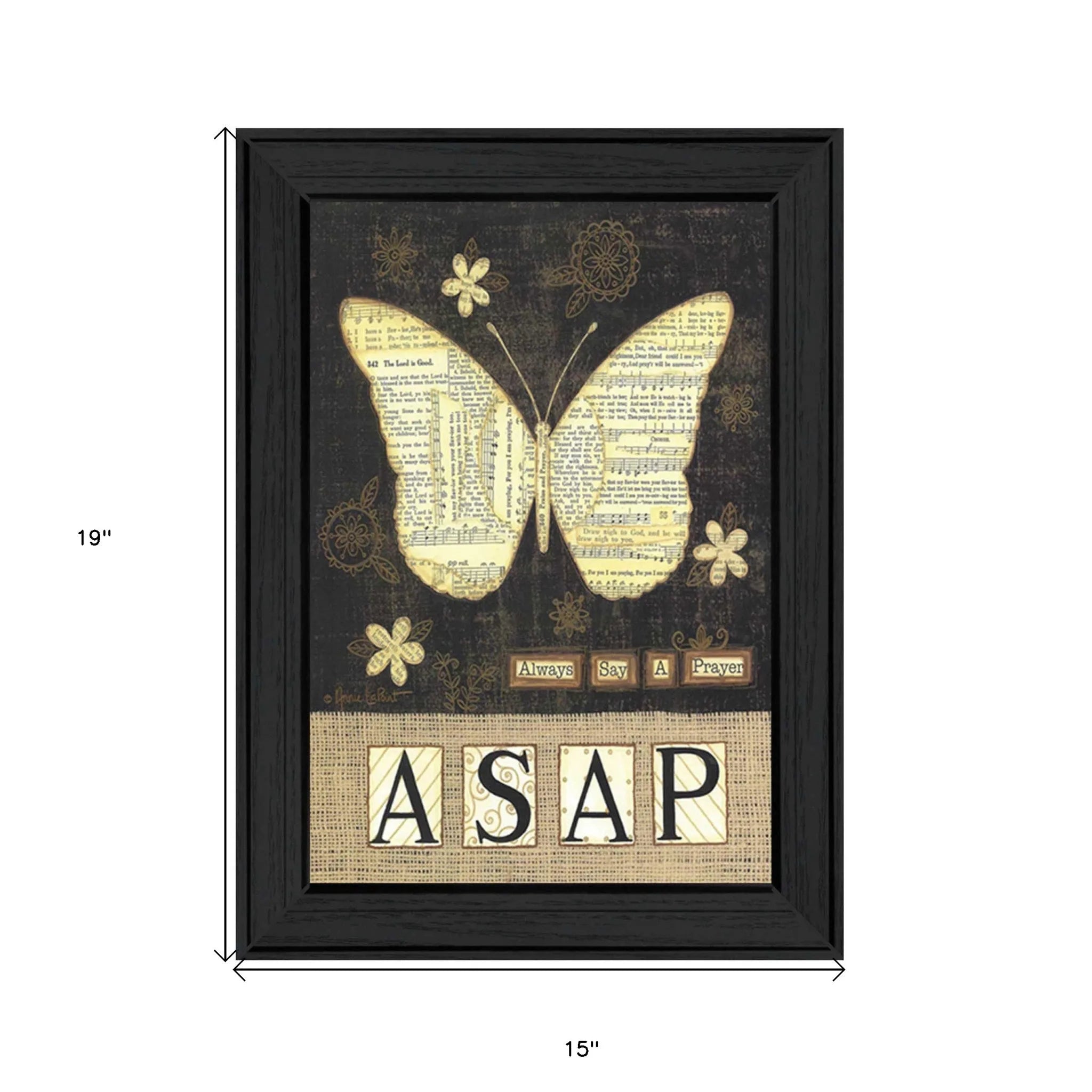 HMS Home Decor Wall Art Black Framed Print Always Say a Prayer