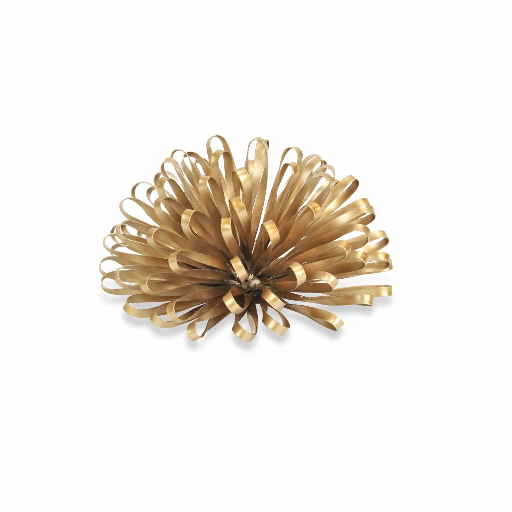 HMS 5\" Luxury Gold Metal Abstract Hand Painted Aluminium Sculpture Wall Home Decoration for Wedding Art Style Featuring Plant