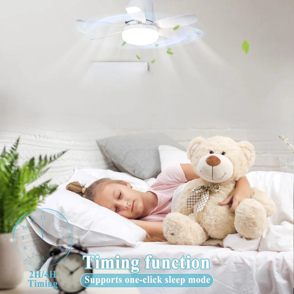 Ceiling Led Fan Light Moving Head Intelligent Dimming E27 Fan Bulb Home Decor 360 Rotating Remote Control Modern Ceiling Fan