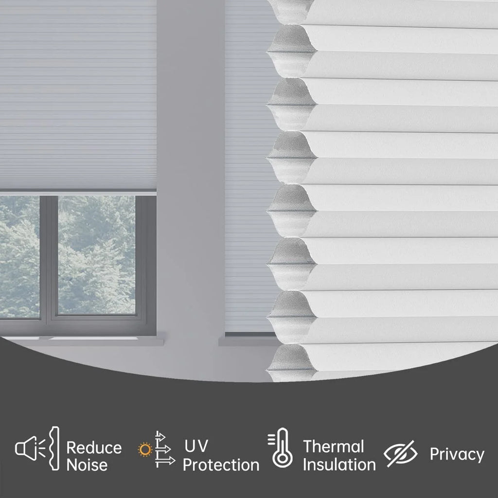 Blackout Cordless Cellular Shades Pull Down Honeycomb Blinds  Custom Side Window Treatment for Home Office Living Room