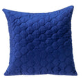 HMS Blue Geometric Quilted Velvet Throw Pillow Decorative Silk Cushion for Living Room Sofa Home Use Christmas Pattern Foam