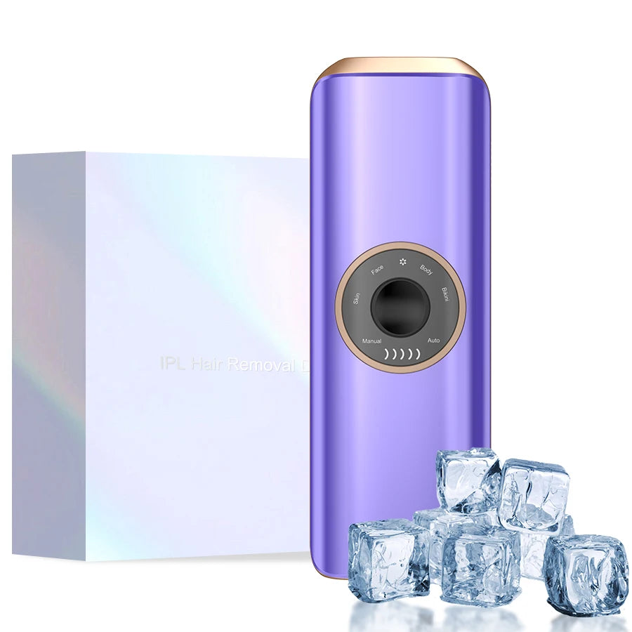 PAKISS IPL Hair Removal Epilator-Sapphire Ice Cooling Automatic Safe for Face & Body Home Use